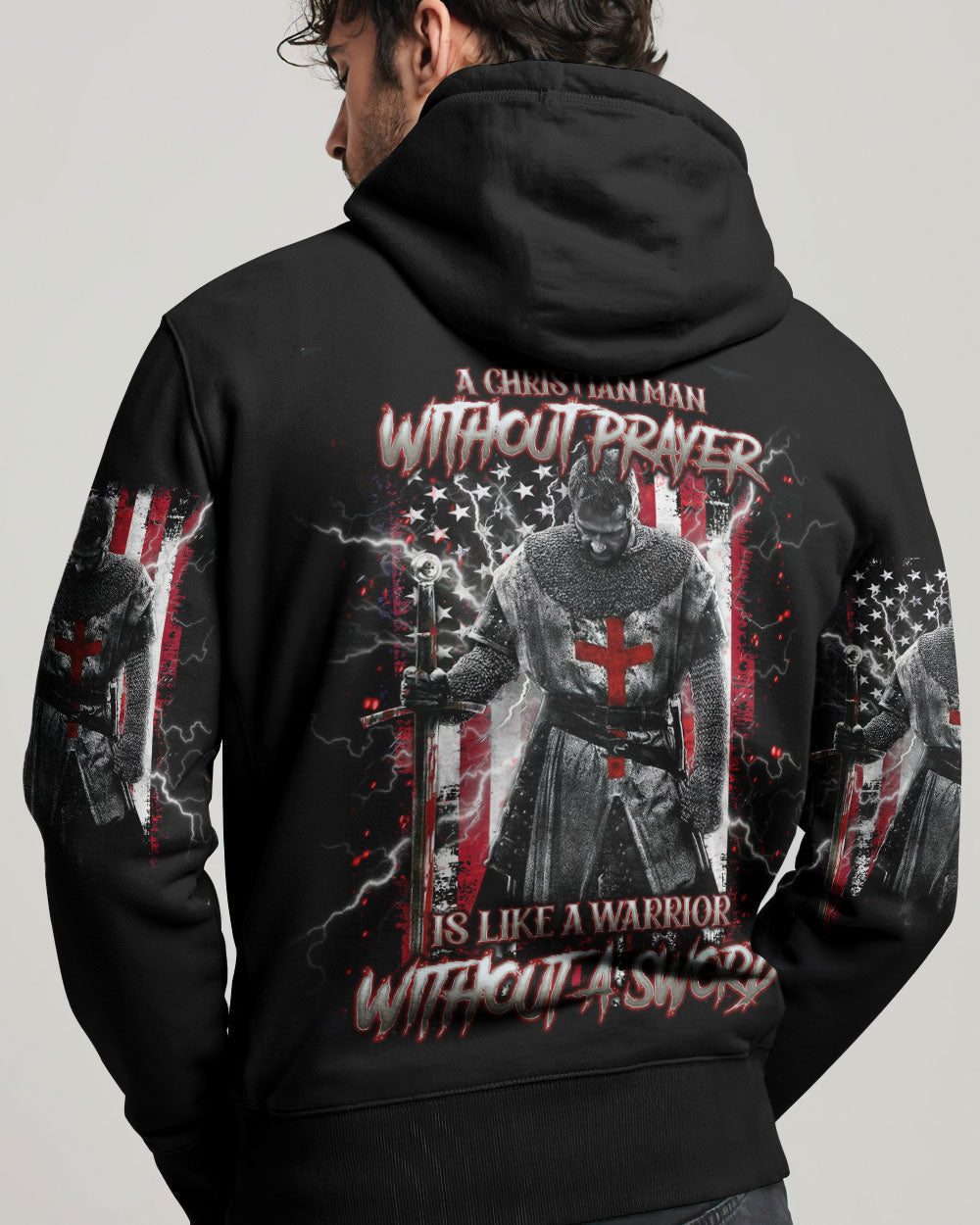 A Christian Man Without Prayer Warrior Men's All Over Print Shirt - Tlno0805244, easychoo.com