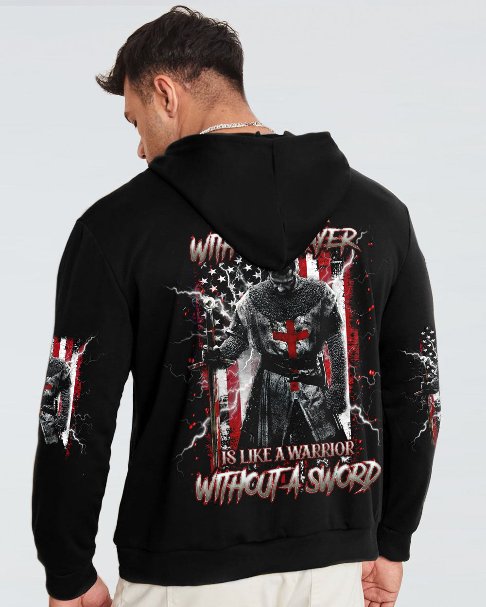 A Christian Man Without Prayer Warrior Men's All Over Print Shirt - Tlno0805244, easychoo.com