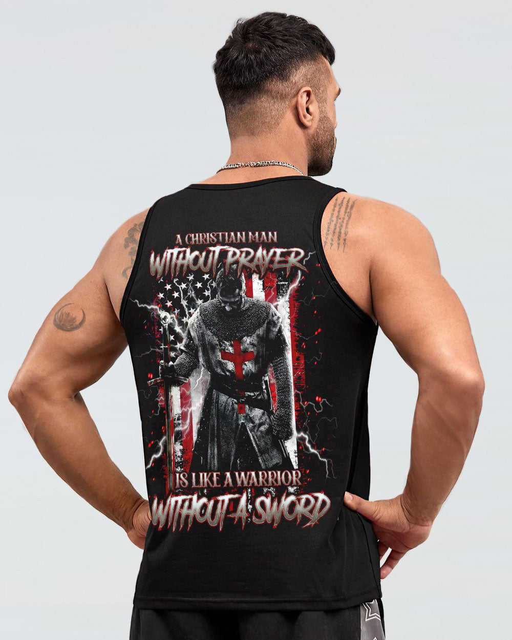 A Christian Man Without Prayer Warrior Men's All Over Print Shirt - Tlno0805244, easychoo.com