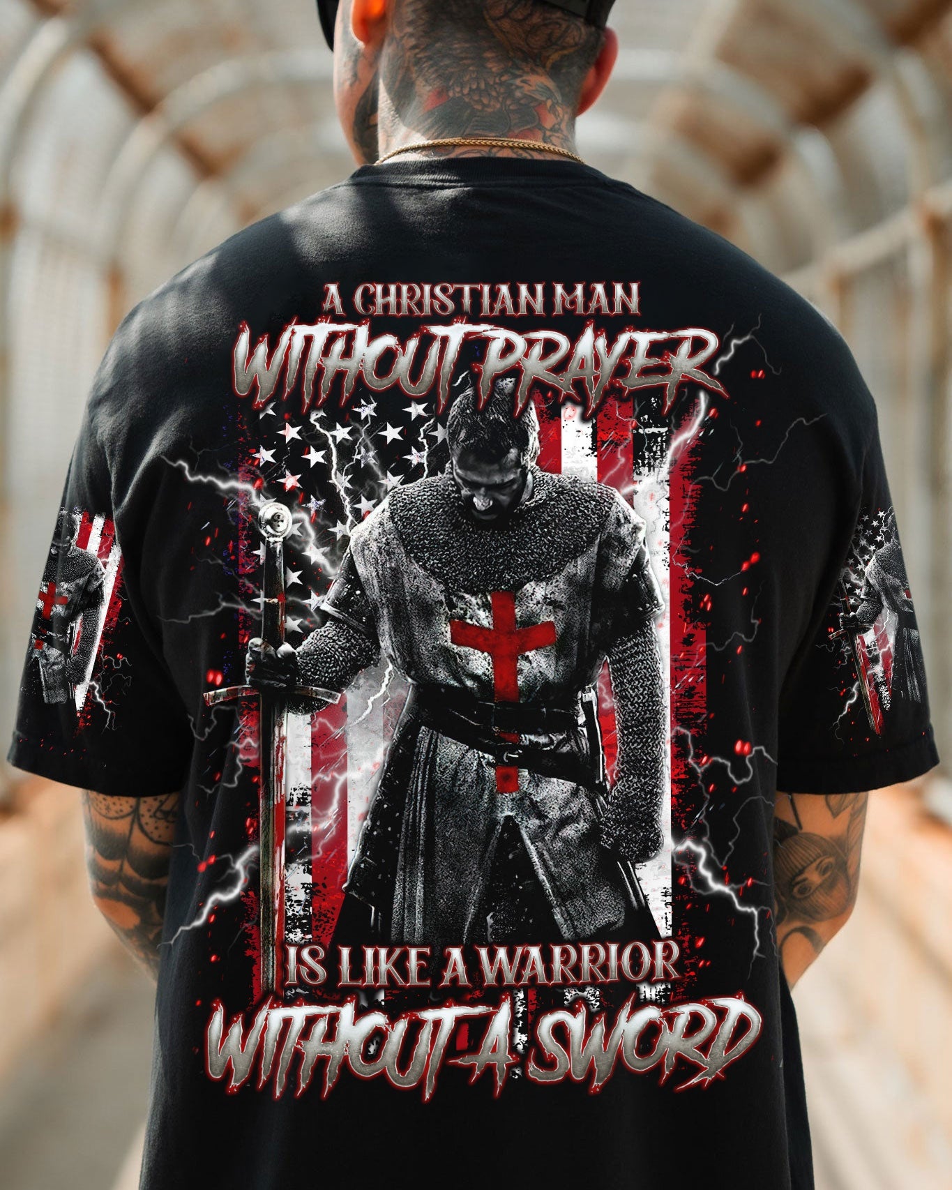 A Christian Man Without Prayer Warrior Men's All Over Print Shirt - Tlno0805244, easychoo.com