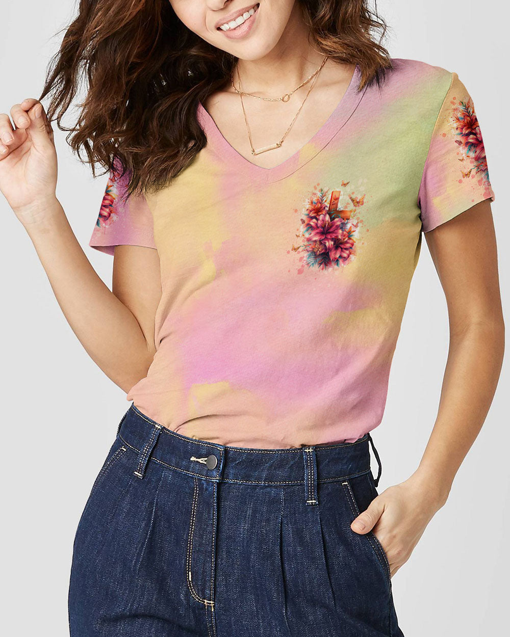 A Day Without Prayer Is A Day Without Power Lilies Women's All Over Print Shirt - Tltw2304245, easychoo.com
