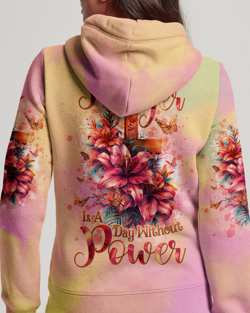 A Day Without Prayer Is A Day Without Power Lilies Women's All Over Print Shirt - Tltw2304245, easychoo.com