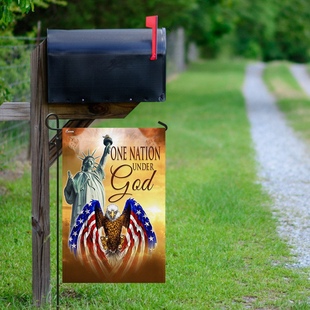 Christian Garden Flags, One Nation Under God Eagle American Flag, Christian House Flags, Christian Cross Flag, Faith Flag, easychoo.com