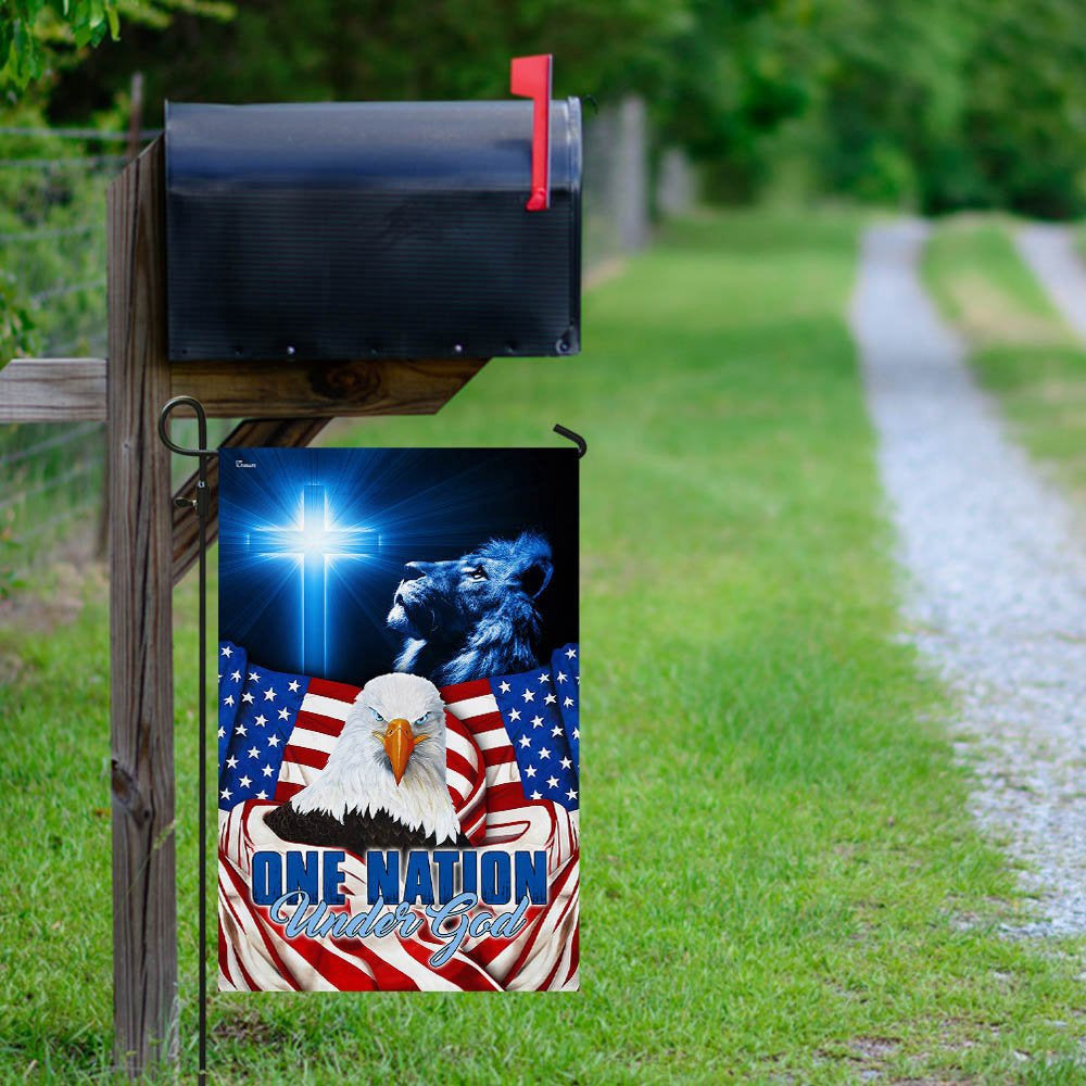 Christian Garden Flags, One Nation Under God Eagle Flag, Christian House Flags, Christian Cross Flag, Faith Flag, easychoo.com