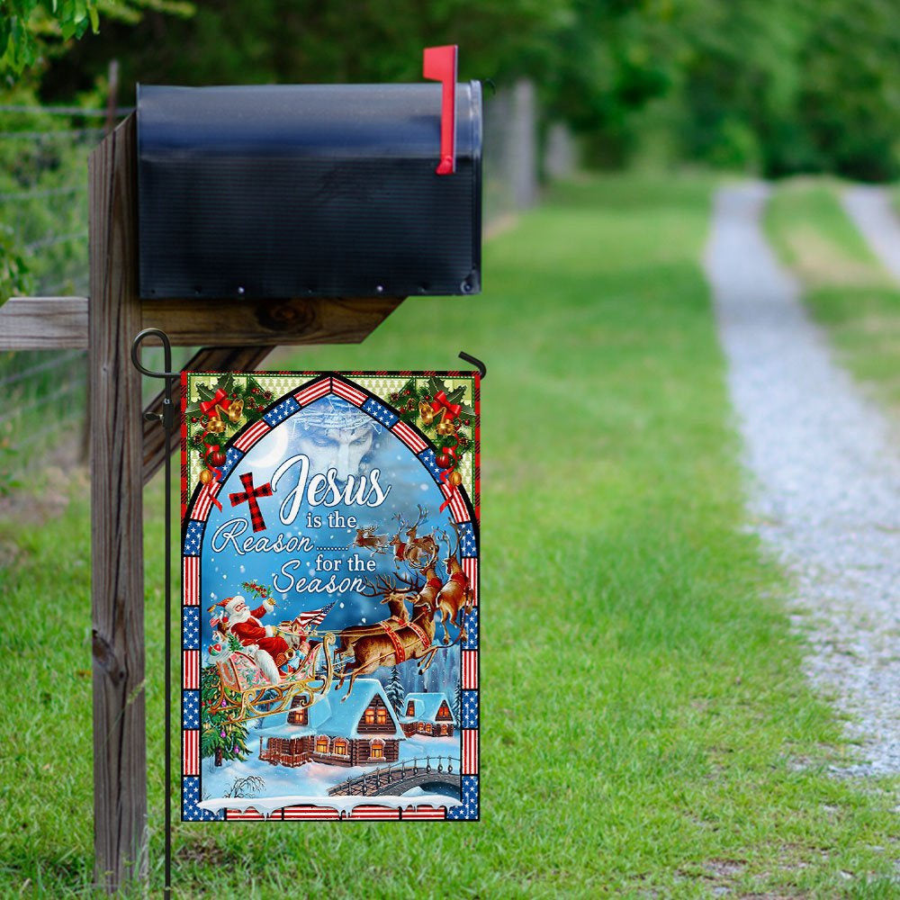 Christian Garden Flags, Jesus Is The Reason For The Christmas Season Flag, Christian House Flags, Christian Cross Flag, Faith Flag, easychoo.com