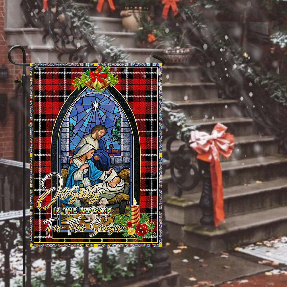 Christian Garden Flags, Jesus Is The Reason For The Season Christian Christmas Flag, Christian House Flags, Christian Cross Flag, Faith Flag, easychoo.com