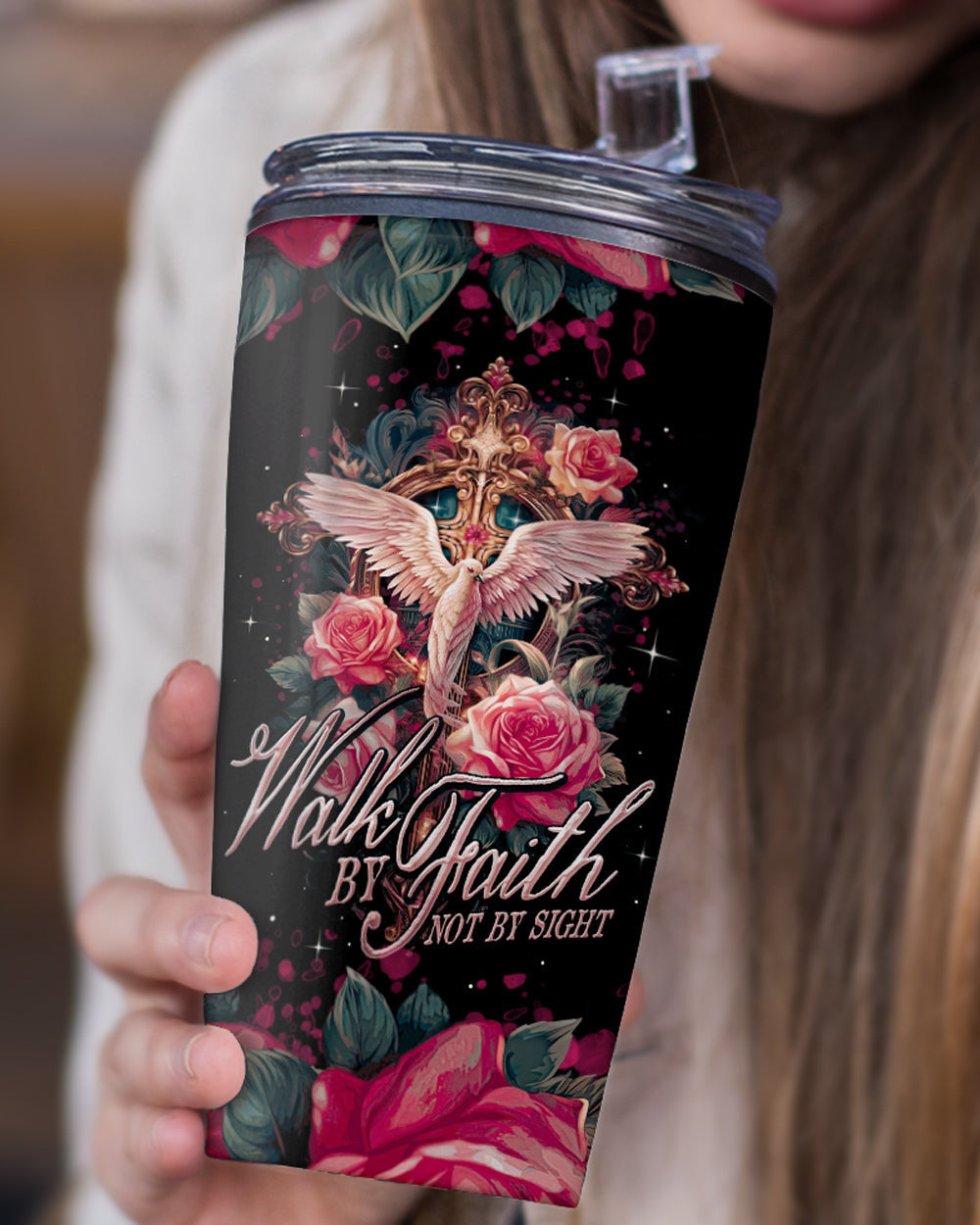 Walk By Faith Not By Sight Tumbler Ty0207233, easychoo.com
