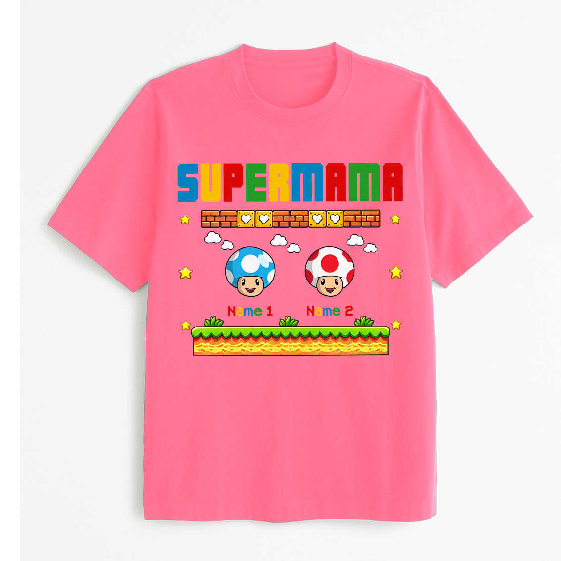 Personalized Name Family- Supermama Tshirt, easychoo.com