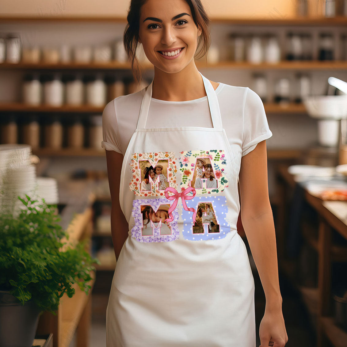Personalized custom - Love is Mama Apron, easychoo.com