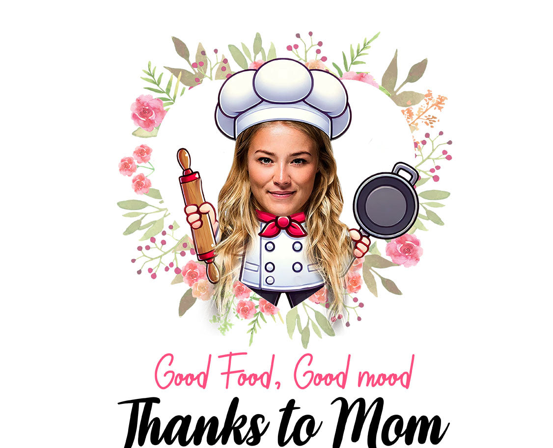 Personalized custom - Good Food, Good Mood, Thank to Mom All-Over Print Apron, easychoo.com