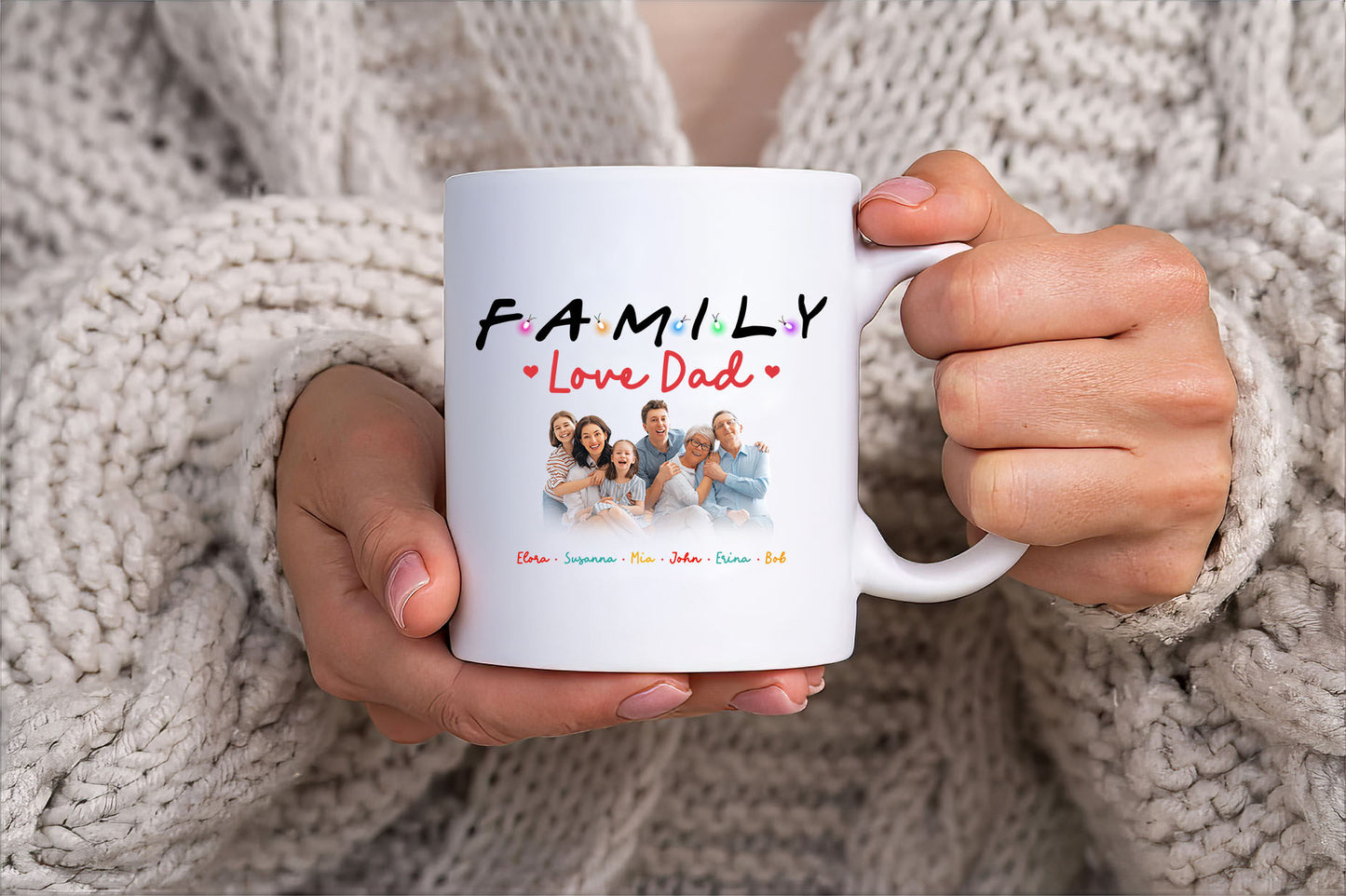 Customize family love dad - Mug Father day, easychoo.com
