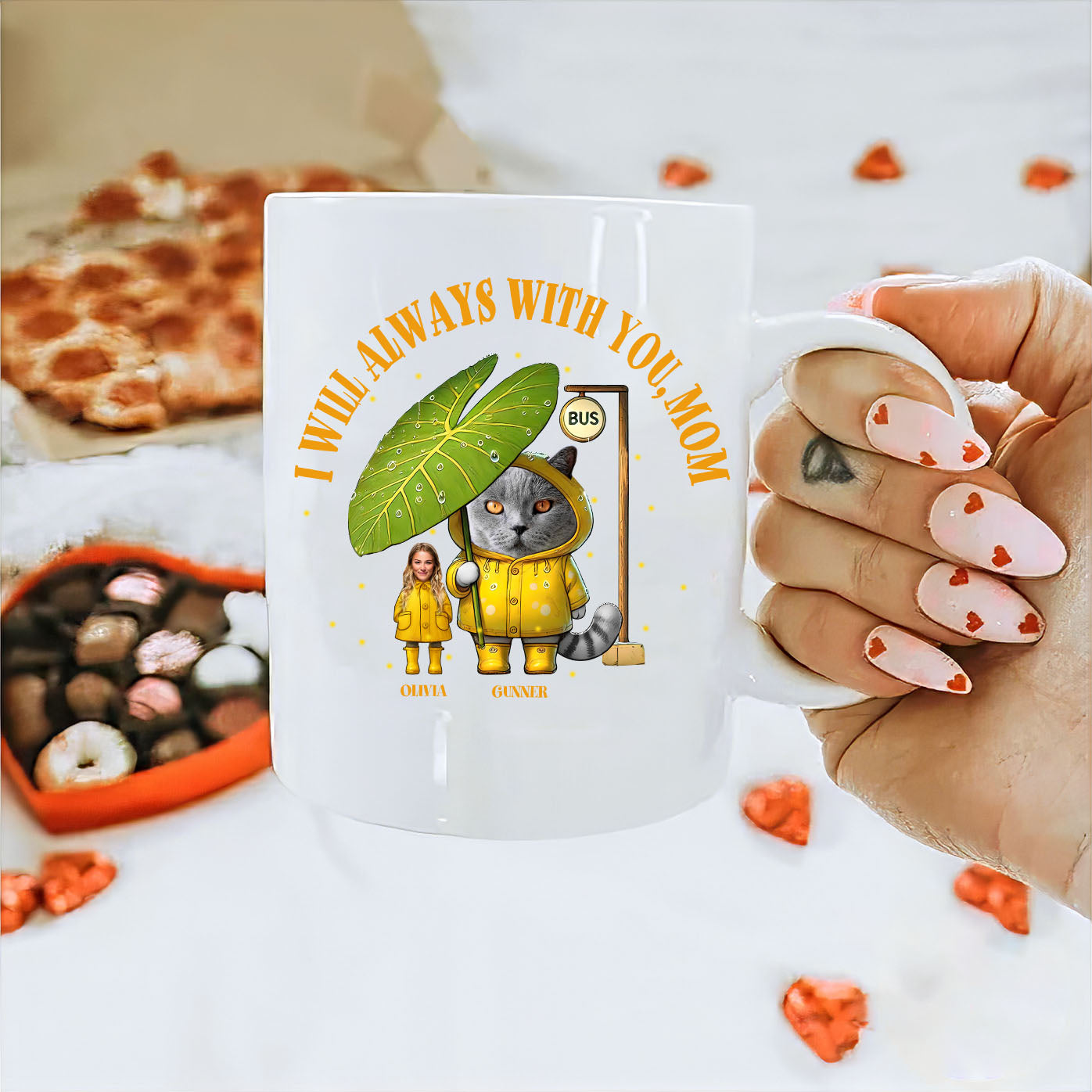 Customize family - I Will Always With You, Mother, Mug Mother day, easychoo.com