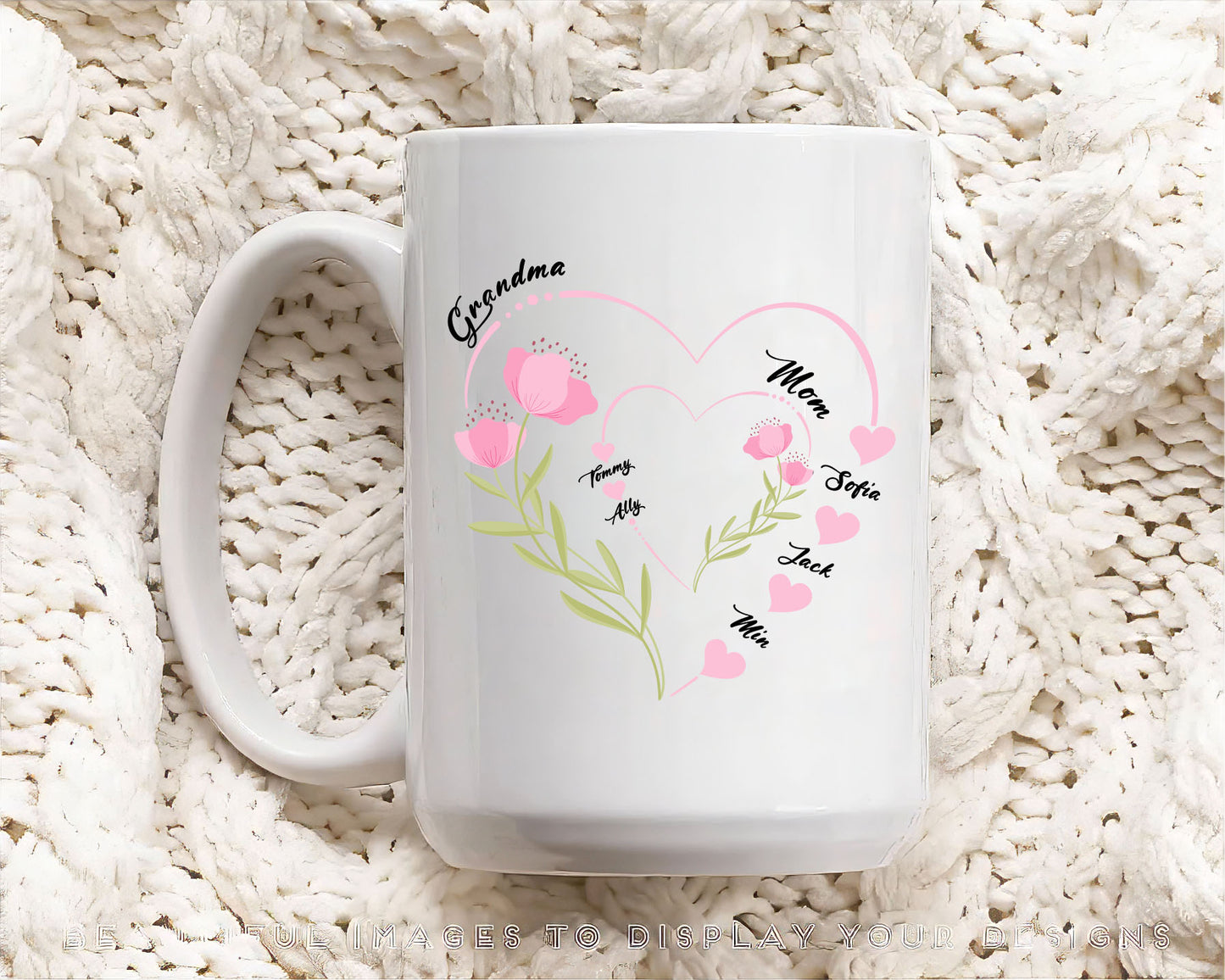 Personalized custom name - Grandma Love Mug 11oz,15oz, easychoo.com