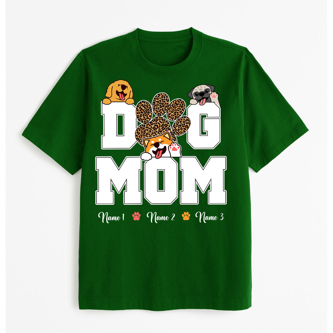 Custom Pet, Dog Mom Custom Name Tee Shirt, easychoo.com