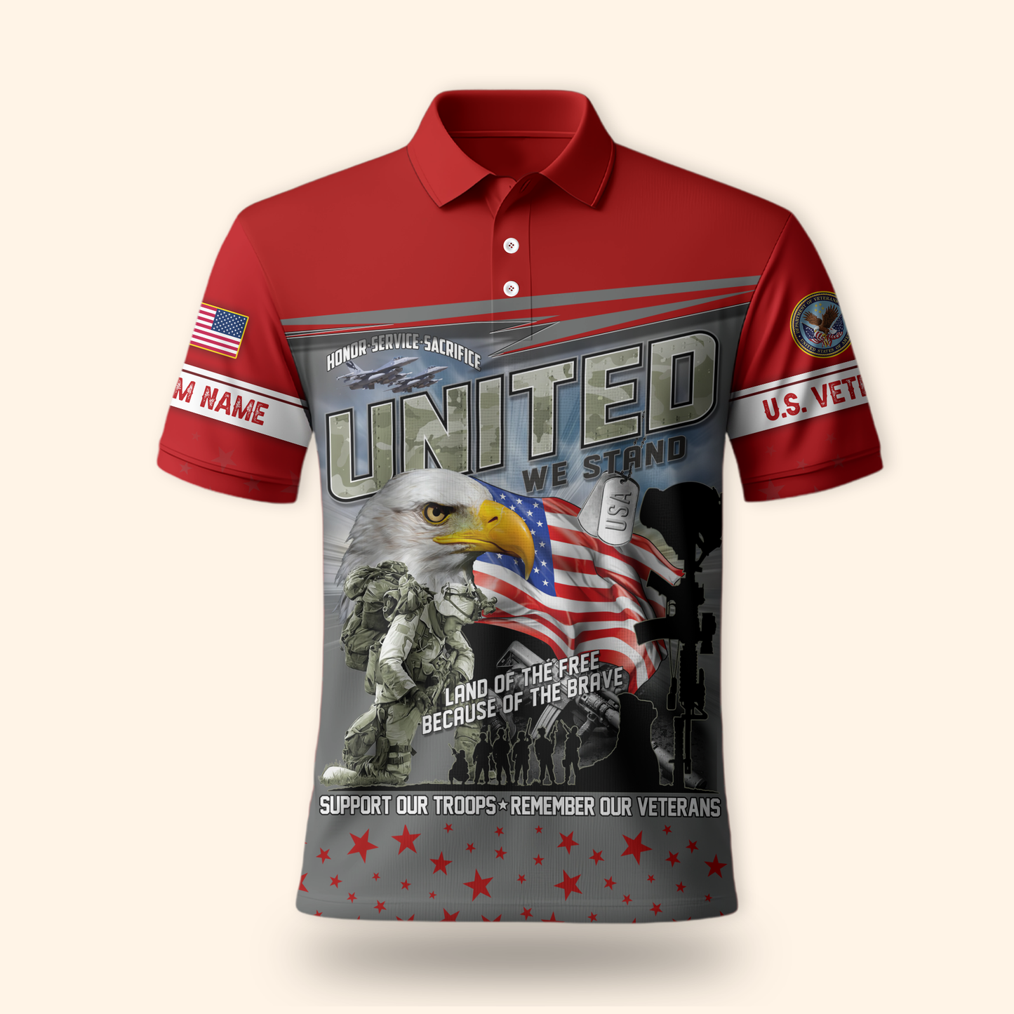 U.S. Veteran Hoodie – United We Stand Support Our Troops Sweatshirt