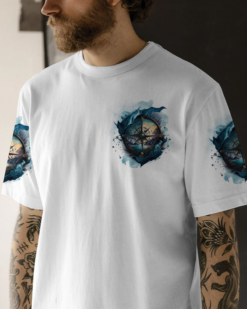 NOT ALL WHO WANDER ARE LOST COMPASS ALL OVER PRINT - TYTD3110243
