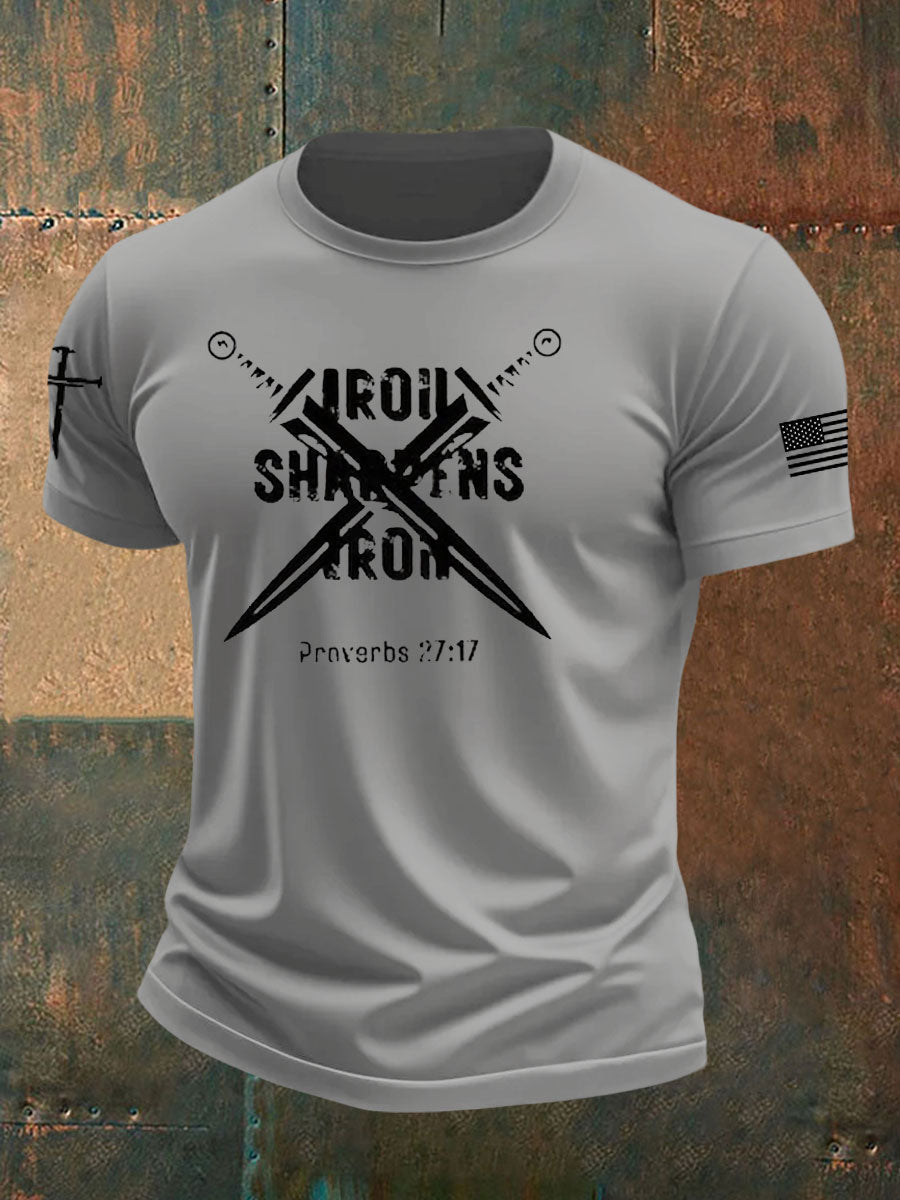 Men's Faith Printed imitation cotton short-sleeved T-shirt