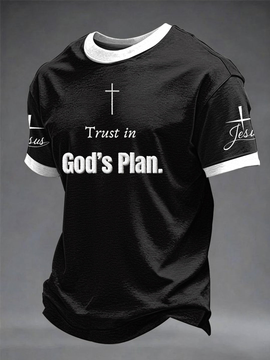 Men's "Trust In God's Plan" Printed T-shirt