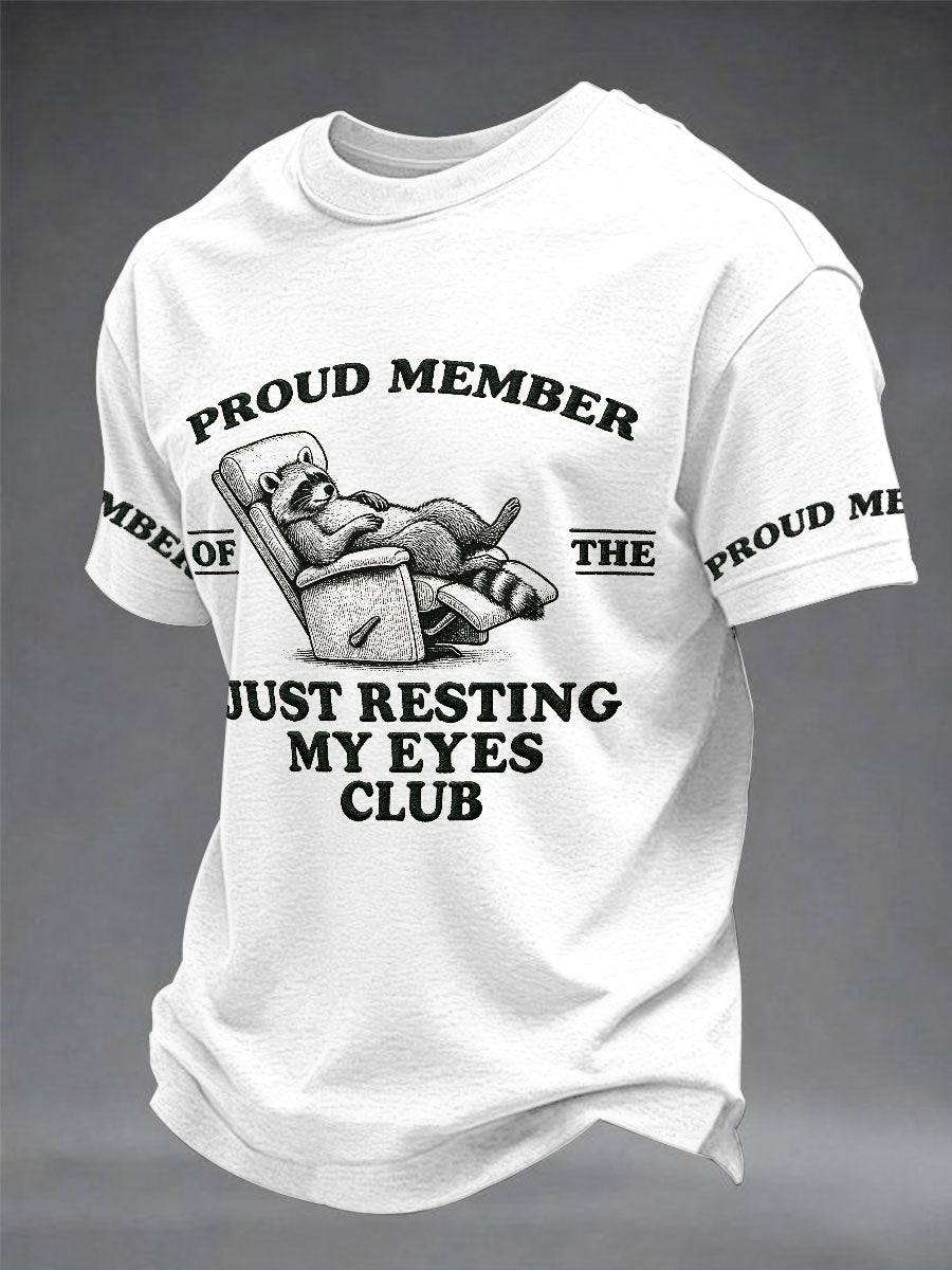 Men's “Just Resting My Eyes Club ” Father's Day Fun Casual T-shirt