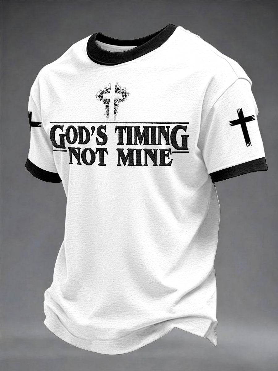 Men's “God’s Timing Not Mine” Casual Unisex T-Shirt