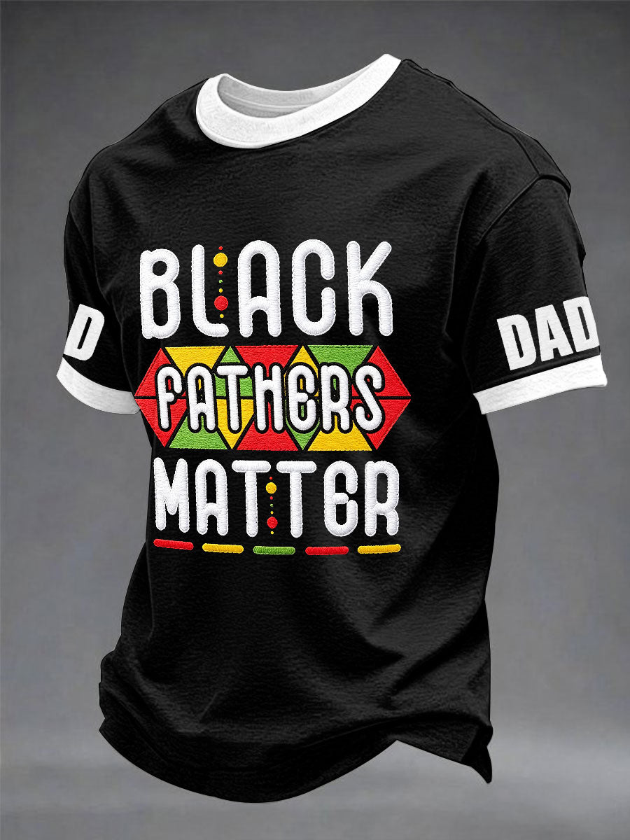 Men's “Black Fathers Matter” Father's Day Fun Casual T-shirt