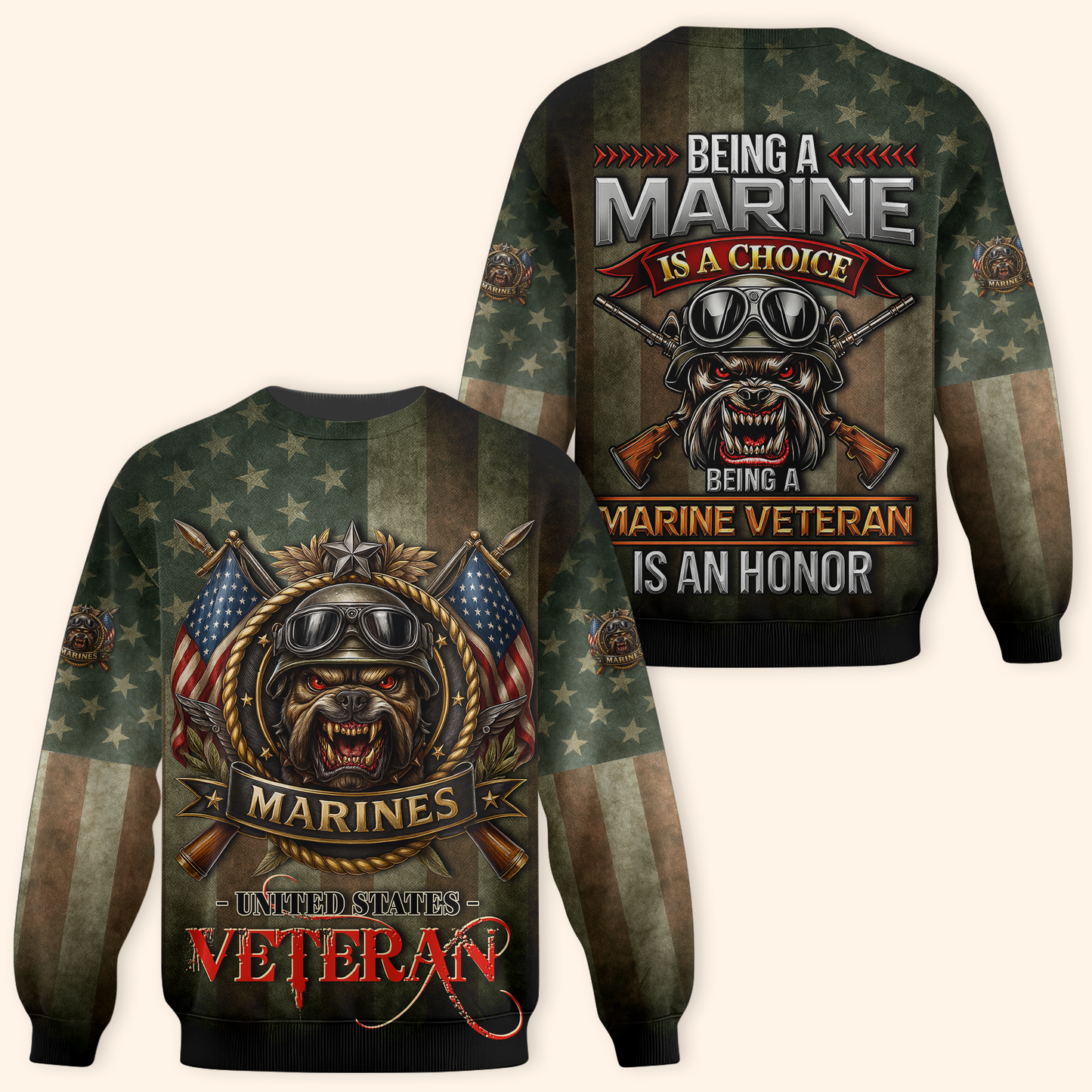 U.S. Marine Veteran Hoodie – Being a Marine Is a Choice, Being a Veteran Is an Honor, easychoo.com
