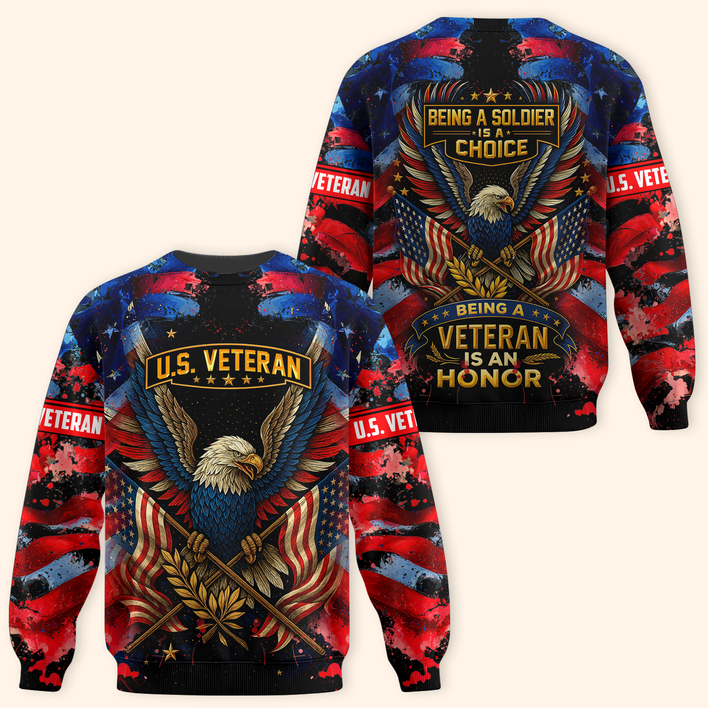 U.S. Veteran Hoodie – Being a Soldier Is a Choice, Being a Veteran Is an Honor Design, easychoo.com
