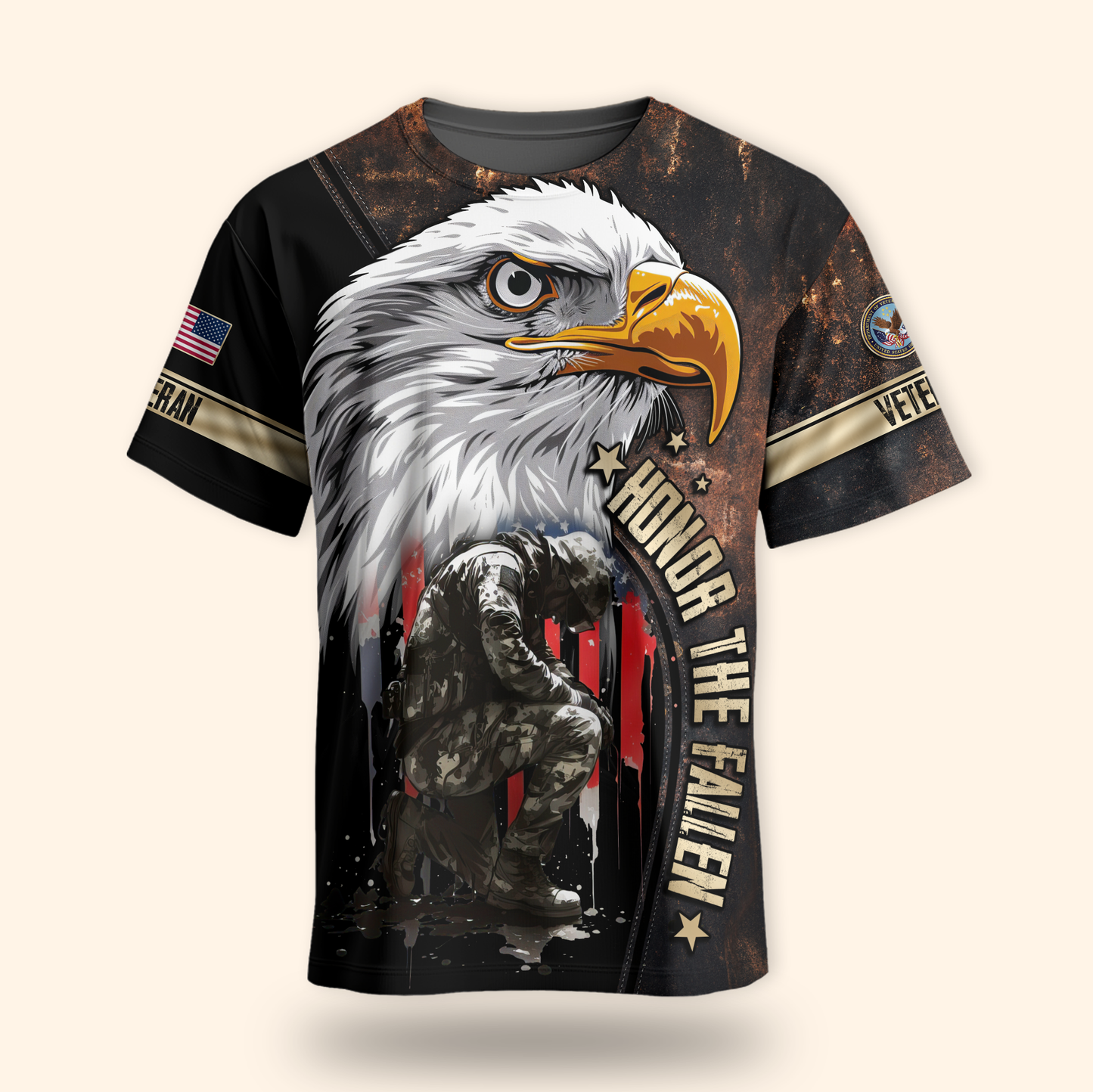 U.S. Veteran Hoodie – Eagle Design, Patriotic American Flag Zip Up MH2528