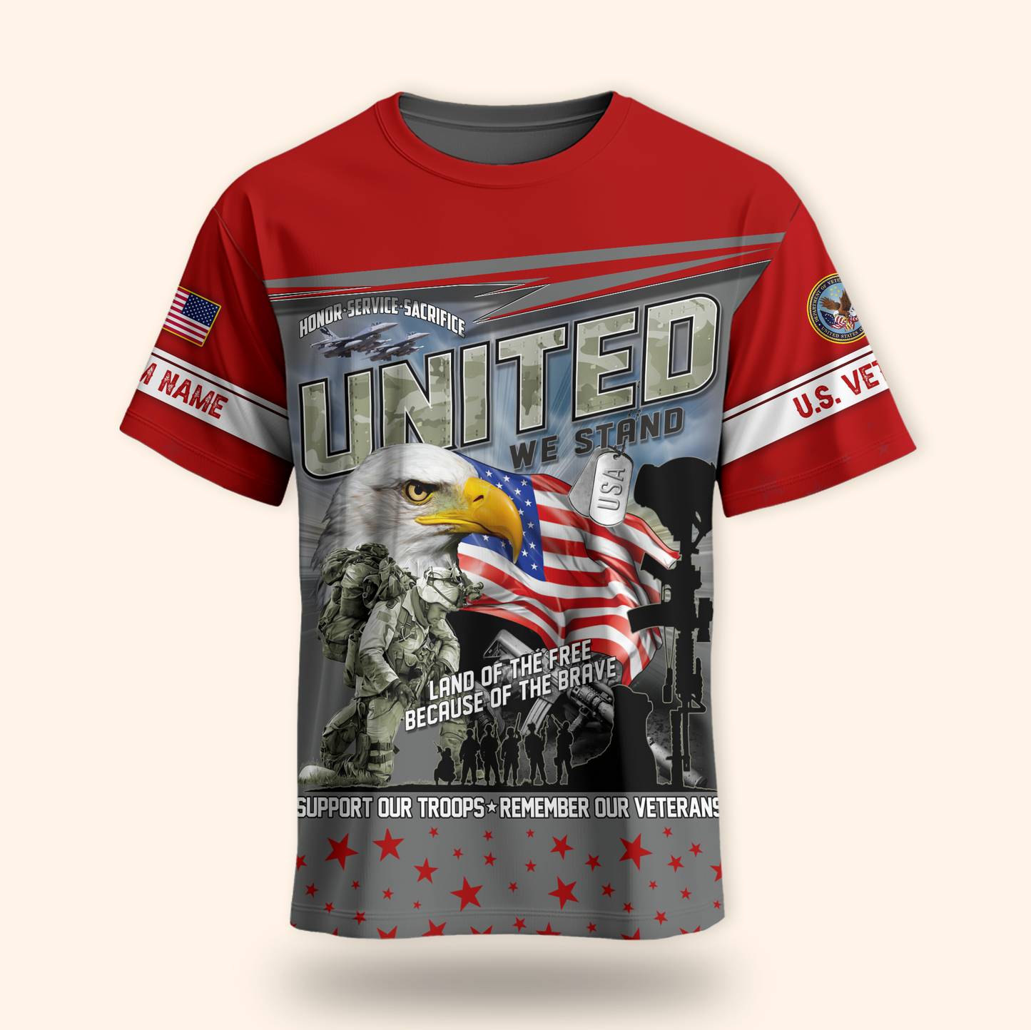 U.S. Veteran Hoodie – United We Stand Support Our Troops Sweatshirt