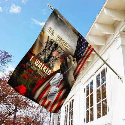 U.S VETERAN, I WALKED THE WALK - FLAG , Gifts for veterans