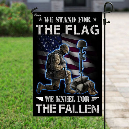 WE STAND FOR THE FLAG, WE KNEEL FOR THE FALLEN - FLAG 020 , Gifts for veterans