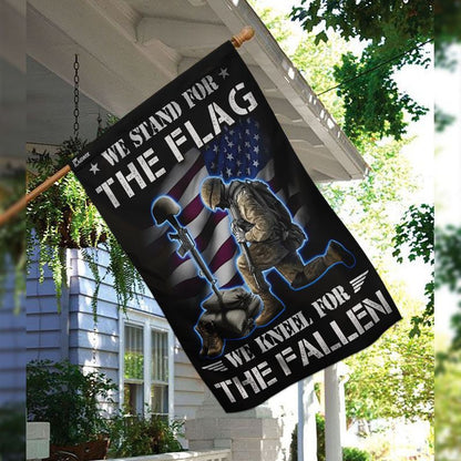 WE STAND FOR THE FLAG, WE KNEEL FOR THE FALLEN - FLAG 020 , Gifts for veterans