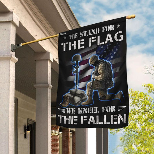 WE STAND FOR THE FLAG, WE KNEEL FOR THE FALLEN - FLAG 020 , Gifts for veterans