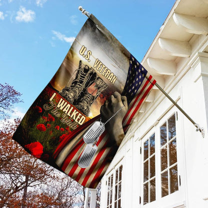 U.S VETERAN, I WALKED THE WALK - FLAG , Gifts for veterans