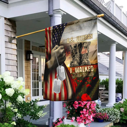 U.S VETERAN, I WALKED THE WALK - FLAG , Gifts for veterans
