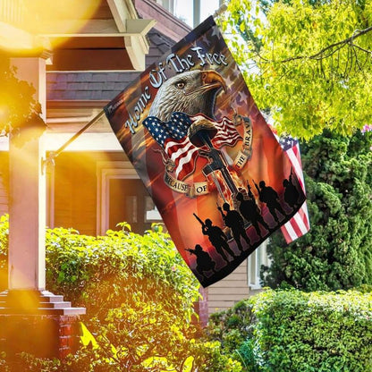 HOME OF THE FREE BECAUSE OF THE BRAVE - FLAG 026 , Gifts for veterans
