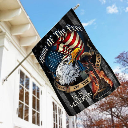 HOME OF THE FREE BECAUSE OF THE BRAVE - FLAG , Gifts for veterans