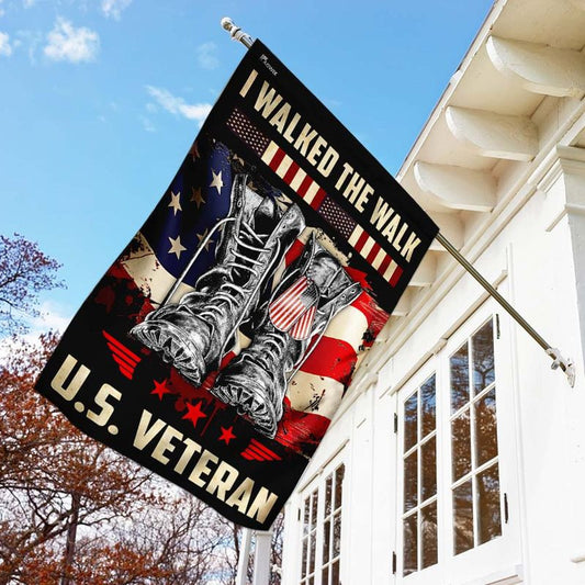 U.S VETERAN, I WALKED THE WALK - FLAG 013 , Gifts for veterans