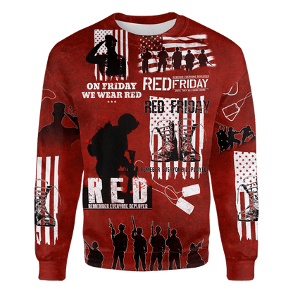 On Friday We Wear Red - Unisex Hawaiian Shirt - Short , Gifts for veterans