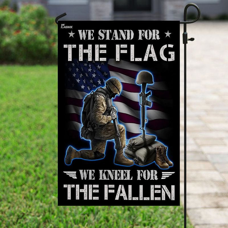 WE STAND FOR THE FLAG, WE KNEEL FOR THE FALLEN - FLAG 020 , Gifts for veterans