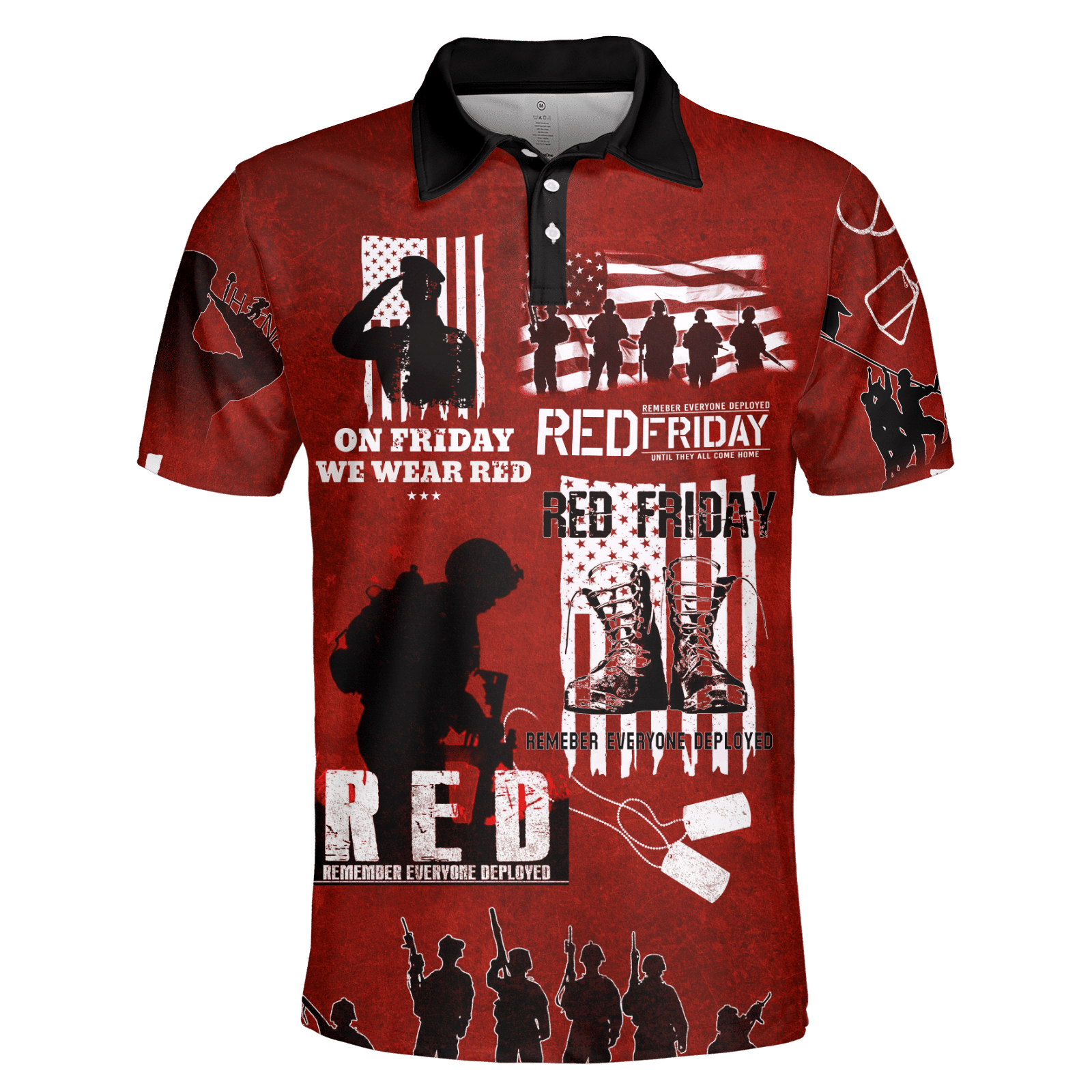 On Friday We Wear Red - Unisex Hawaiian Shirt - Short , Gifts for veterans
