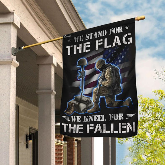 WE STAND FOR THE FLAG, WE KNEEL FOR THE FALLEN - FLAG 020 , Gifts for veterans