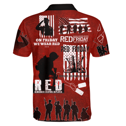 On Friday We Wear Red - Unisex Hawaiian Shirt - Short , Gifts for veterans
