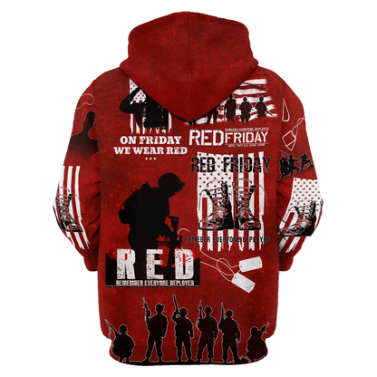 On Friday We Wear Red - Unisex Hawaiian Shirt - Short , Gifts for veterans