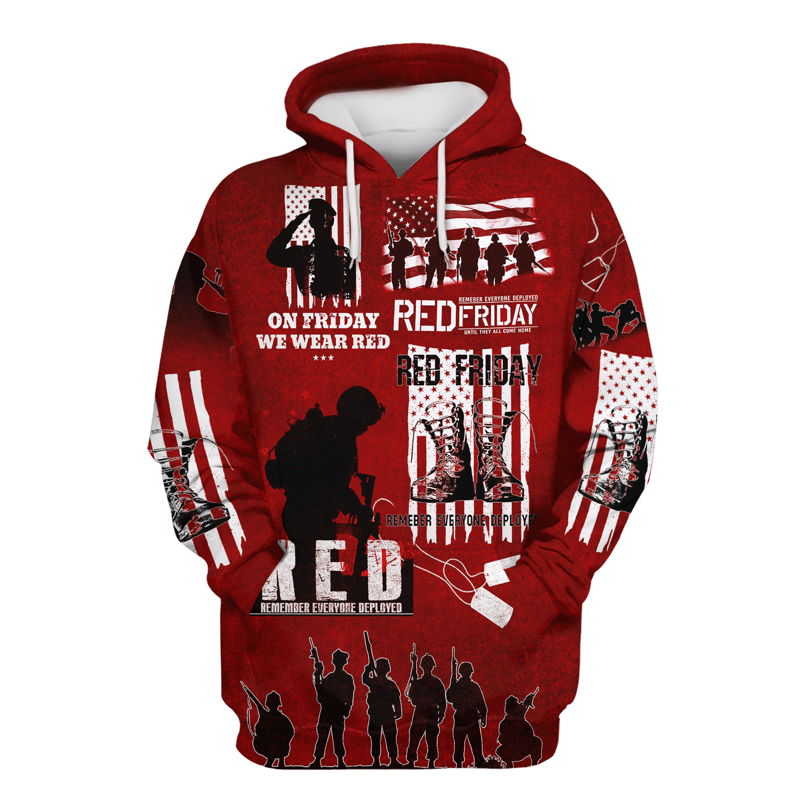 On Friday We Wear Red - Unisex Hawaiian Shirt - Short , Gifts for veterans