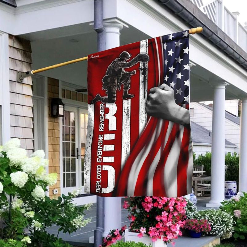 DEPLOYED EVERYONE REMEMBER RED - FLAG 025 , Gifts for veterans