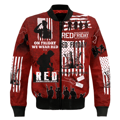On Friday We Wear Red - Unisex Hawaiian Shirt - Short , Gifts for veterans