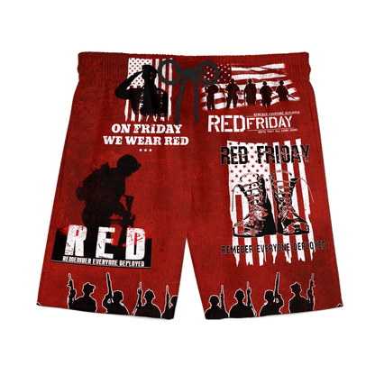 On Friday We Wear Red - Unisex Hawaiian Shirt - Short , Gifts for veterans