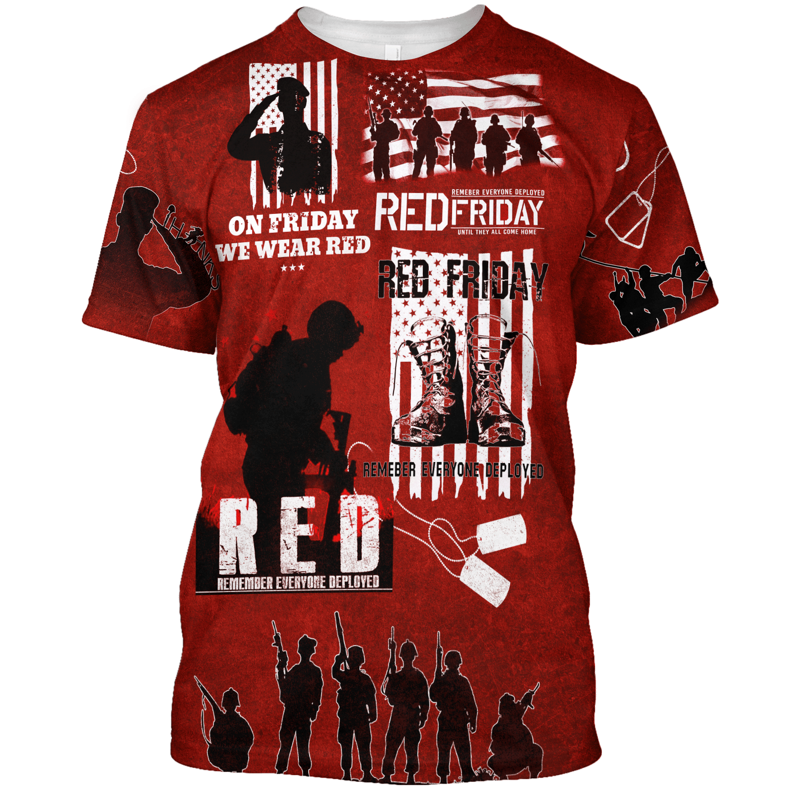 On Friday We Wear Red - Unisex Hawaiian Shirt - Short , Gifts for veterans