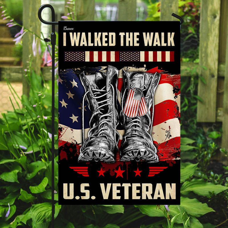 U.S VETERAN, I WALKED THE WALK - FLAG 013 , Gifts for veterans